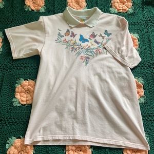 VINTAGE PFI FASHION BUTTERFLY GRAPHIC T SHIRT SIZE M